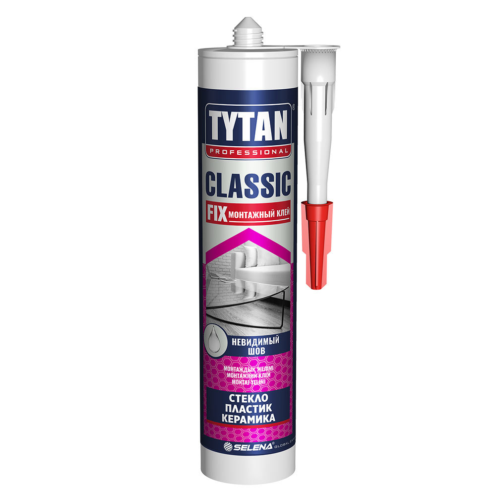 

Клей монтажный Classic Fix 310мл TYTAN 06169, Прозрачный
