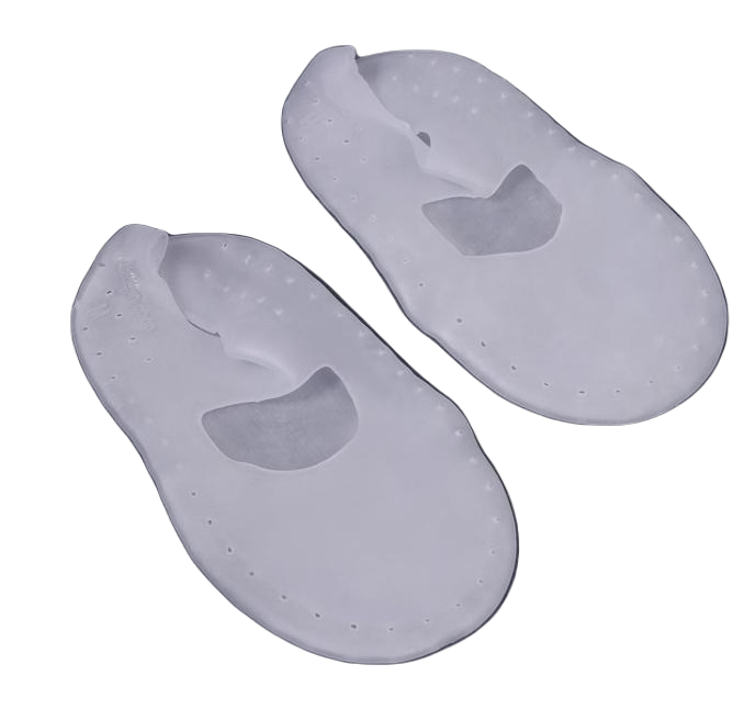 Носочки для педикюра, силиконовые, 16x9 см, размер M, цвет белый напяточники для педикюра силиконовые увлажняющие перфорированные one size белый 3721138