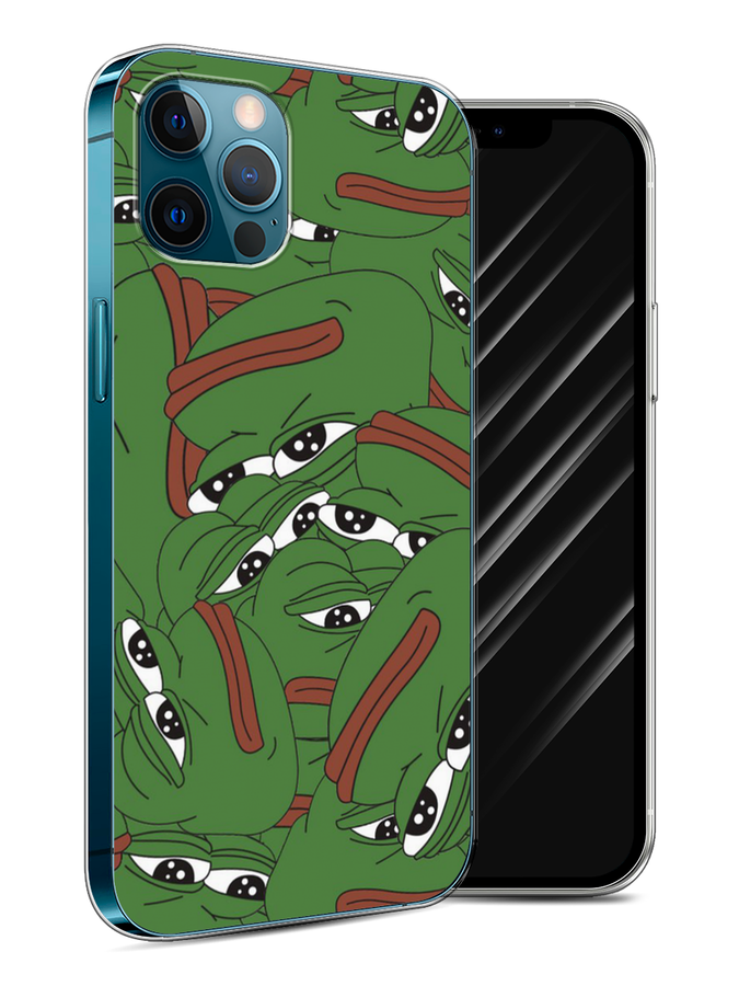 

Чехол Awog на Apple iPhone 12 / Айфон 12 "Печальный frog", Разноцветный, 12550-9