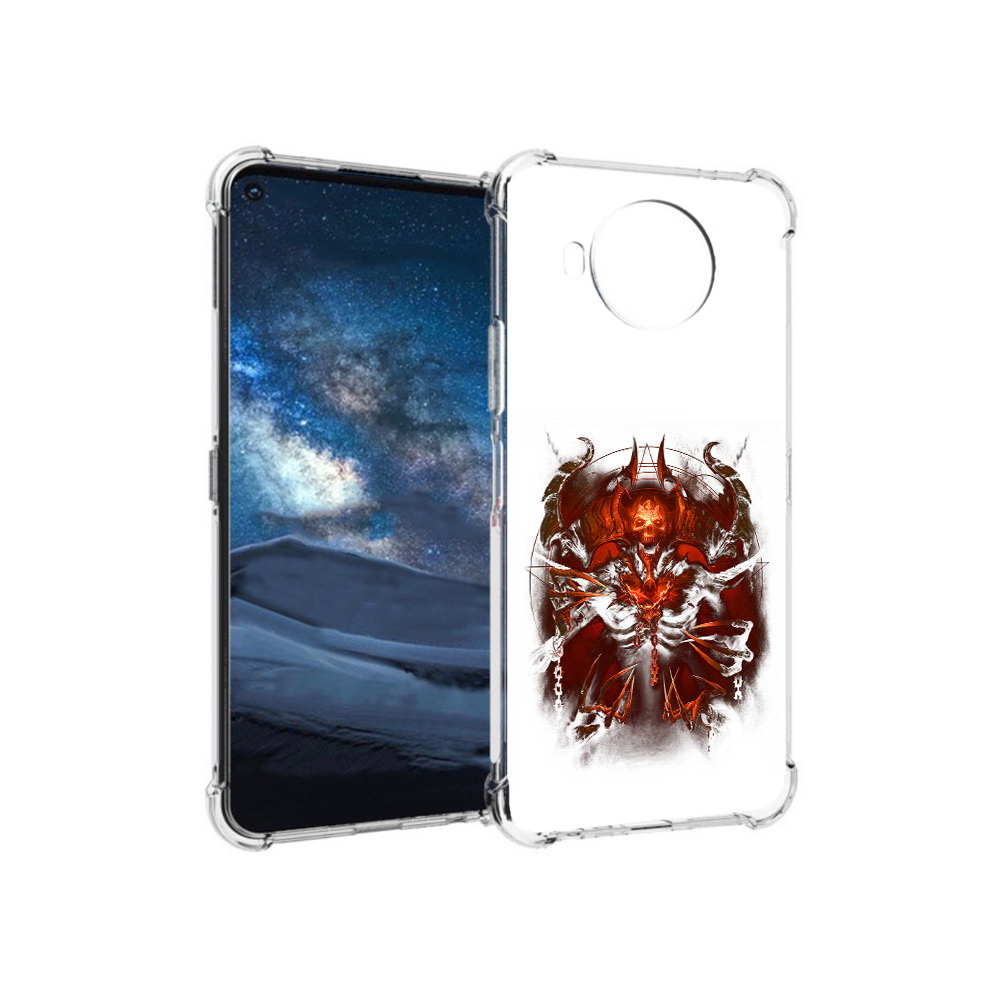 

Чехол MyPads Tocco для Nokia 8.3 яркий демон (PT227053.110.708), Прозрачный, Tocco