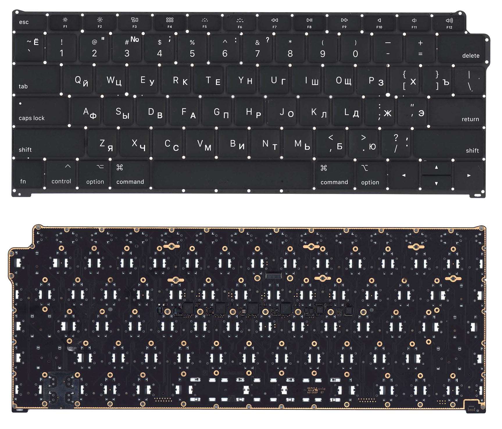 

Клавиатура для ноутбука MacBook Air 13 Retina Late 2018 Mid 2019 плоск. Enter черная