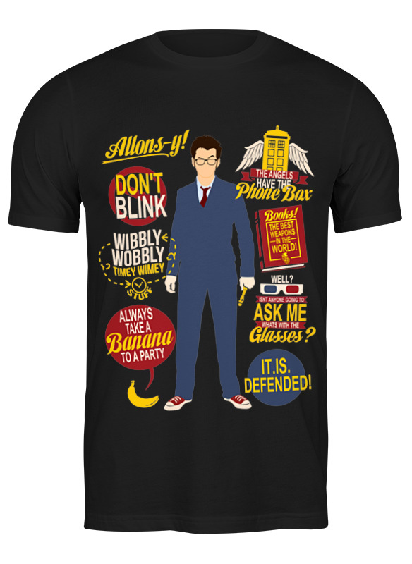 

Футболка мужская Printio Doctor who черная M, Черный, Doctor who