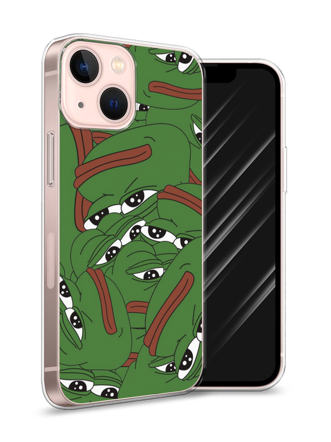 

Чехол Awog на Apple iPhone 13 mini / Айфон 13 mini "Печальный frog", Разноцветный, 14150-9