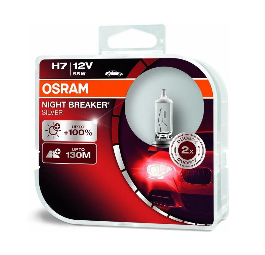 Osram Лампа автомобильная H7 12V 55W NIGHT BREAKER Silver 2шт. 64210NBS-HCB OSRAM 64210NBS