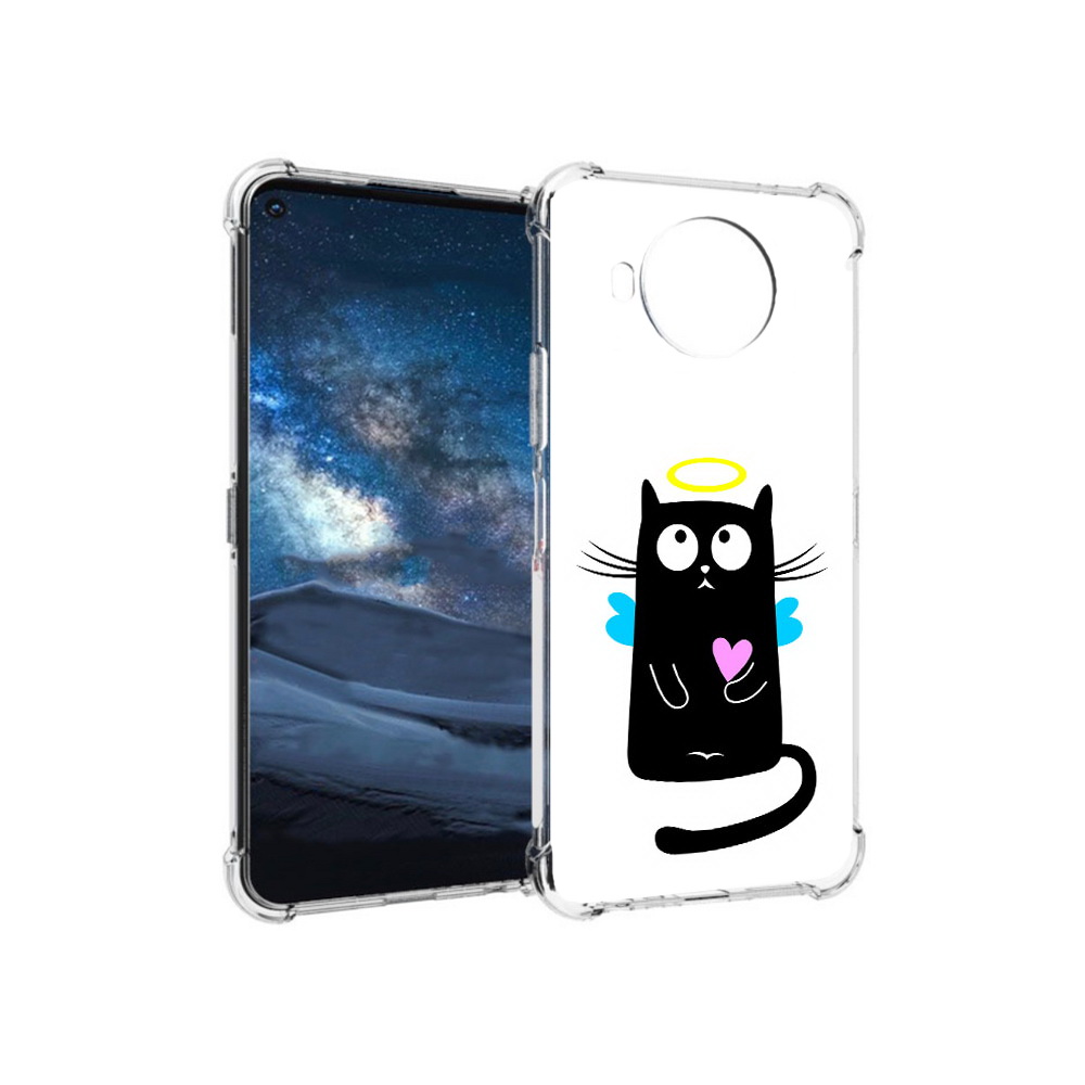 

Чехол MyPads Tocco для Nokia 8.3 Кот ангелок (PT227053.110.96), Прозрачный, Tocco