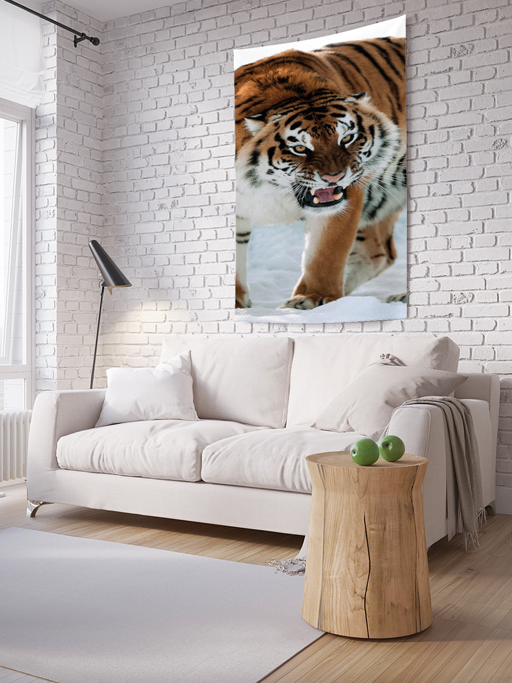 

Вертикальное фотопанно на стену JoyArty Тигриная настороженность 150x200 см, Тигриная настороженность