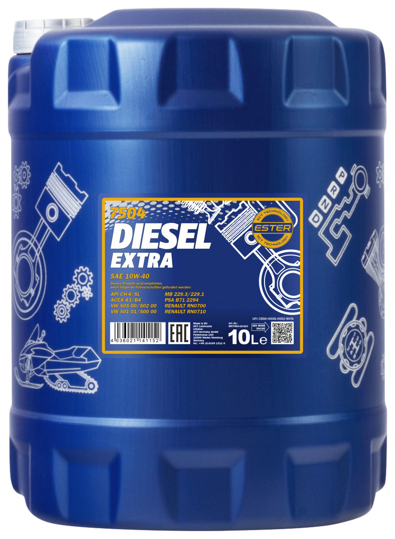 Моторное масло Mannol Diesel Extra 10W40 10л
