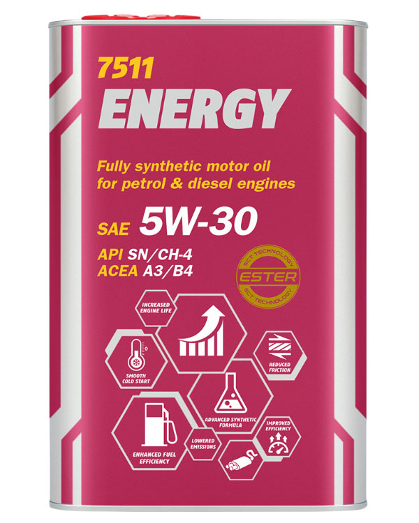 

Масло Моторное Energy 5w-30 Sl (1л) Metal MANNOL арт. 7016m