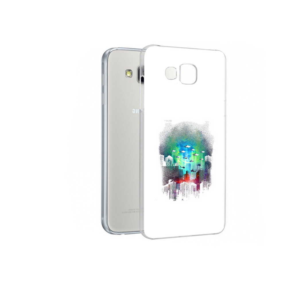 

Чехол MyPads Tocco для Samsung Galaxy A7 город в свечении, Прозрачный, Tocco