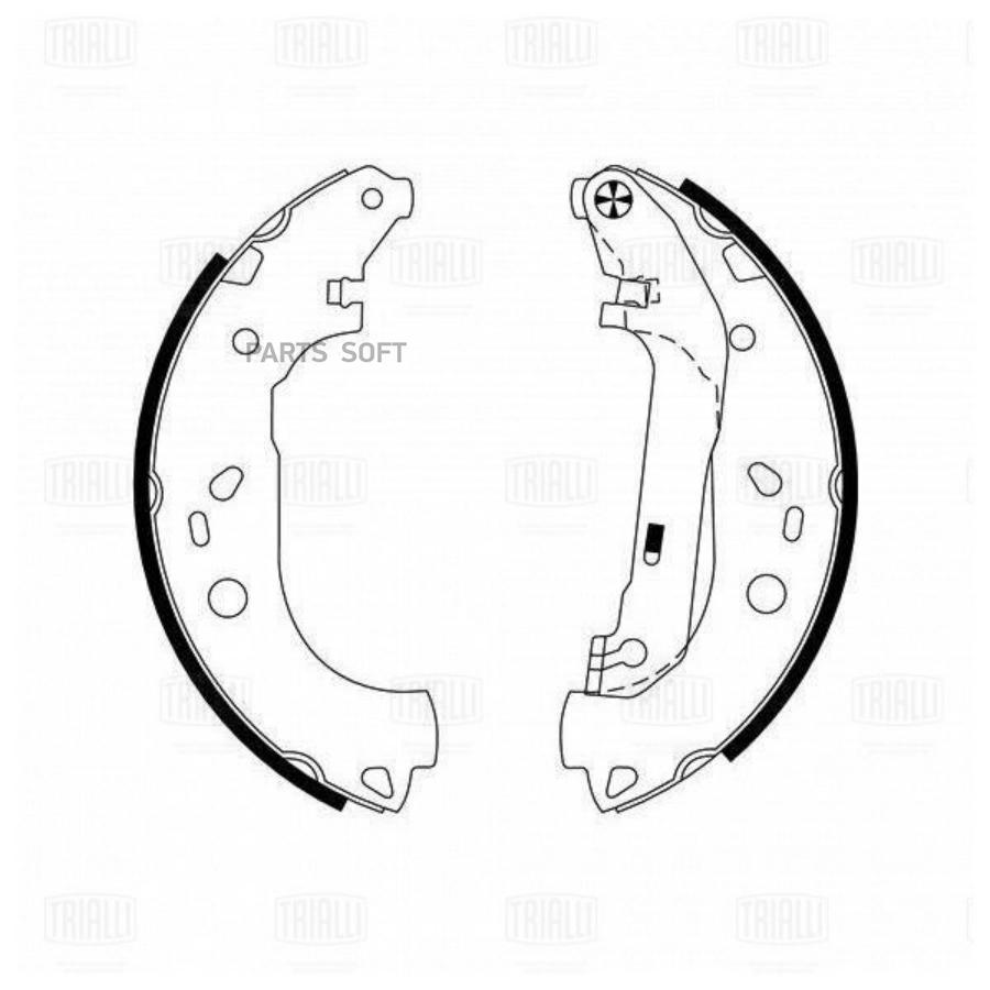 TRIALLI Колодки тормозные барабанные 229x57 1шт