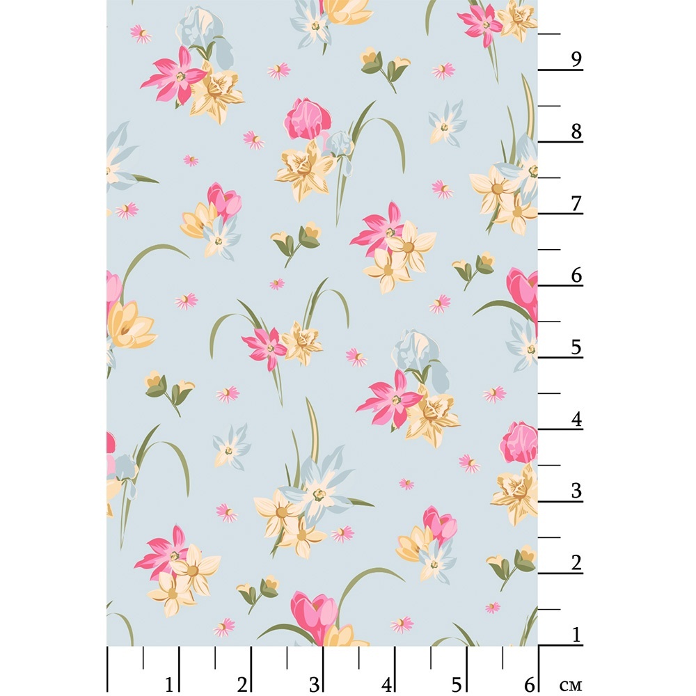 

Ткань хлопок PEPPY Весенний этюд 50х55 см голубая