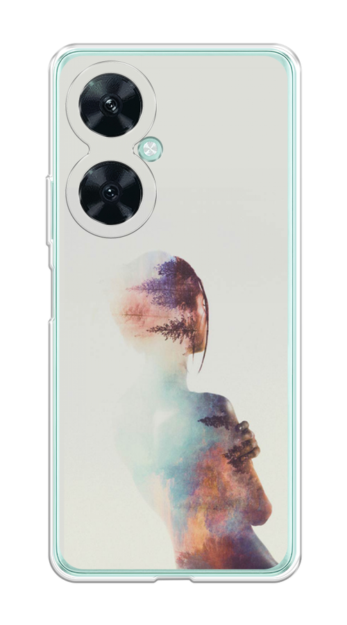 

Чехол на Huawei Nova 11i "Девушка-лес", Розовый;голубой;серый, 6121750-1