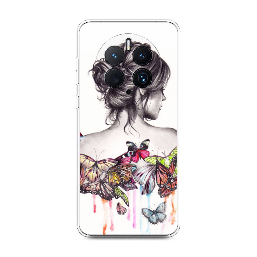 

Чехол Awog для Huawei Mate 50 Pro "Девушка с бабочками", Коричневый, 6109950-10