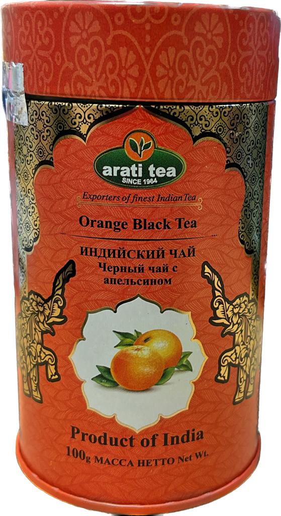 Чай черный Arati tea Orange Black Ассам с апельсином, 100 г