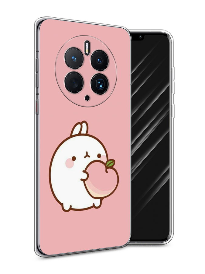 

Чехол Awog для Huawei Mate 50 Pro "Кролик с персиком", Розовый;бежевый, 6109950-1