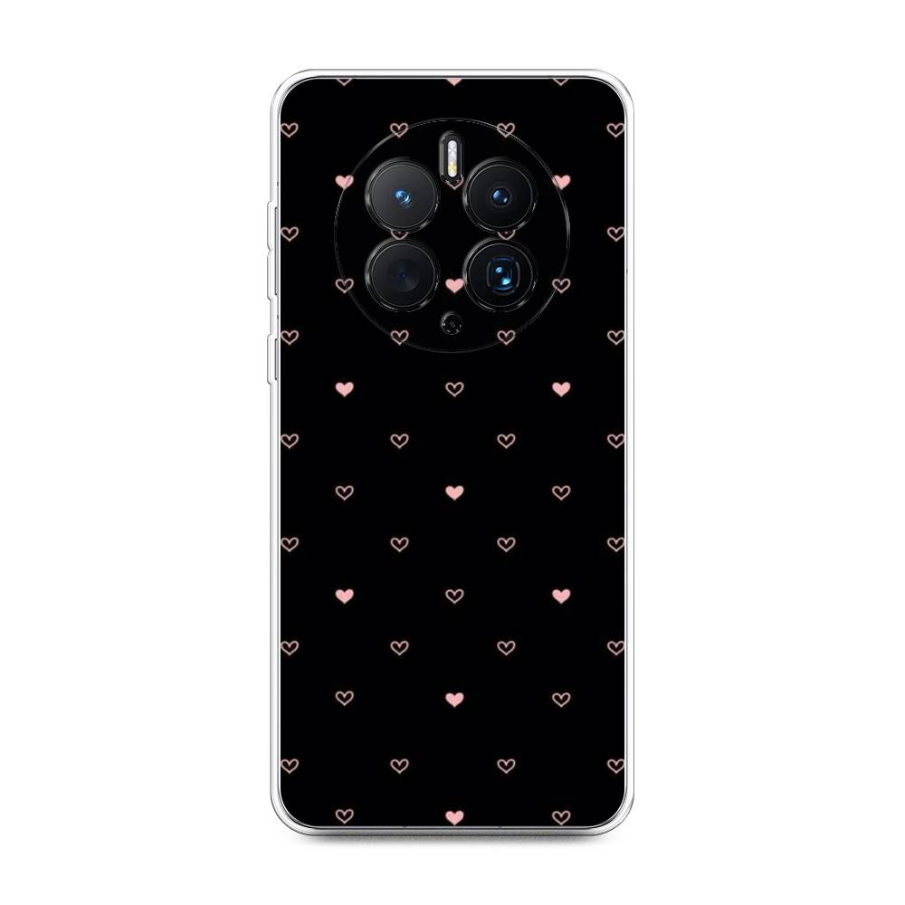 

Чехол Awog для Huawei Mate 50 Pro "Черный фон и сердечки", Розовый;серый;черный, 6109950-3