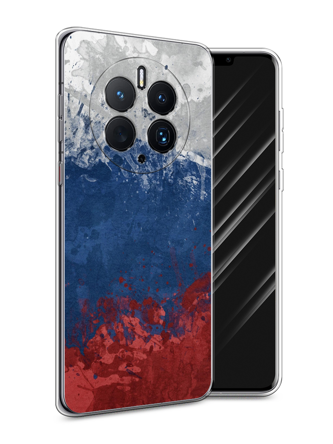 

Чехол Awog для Huawei Mate 50 Pro "Флаг России неровный", Белый;синий;красный, 6109950-5