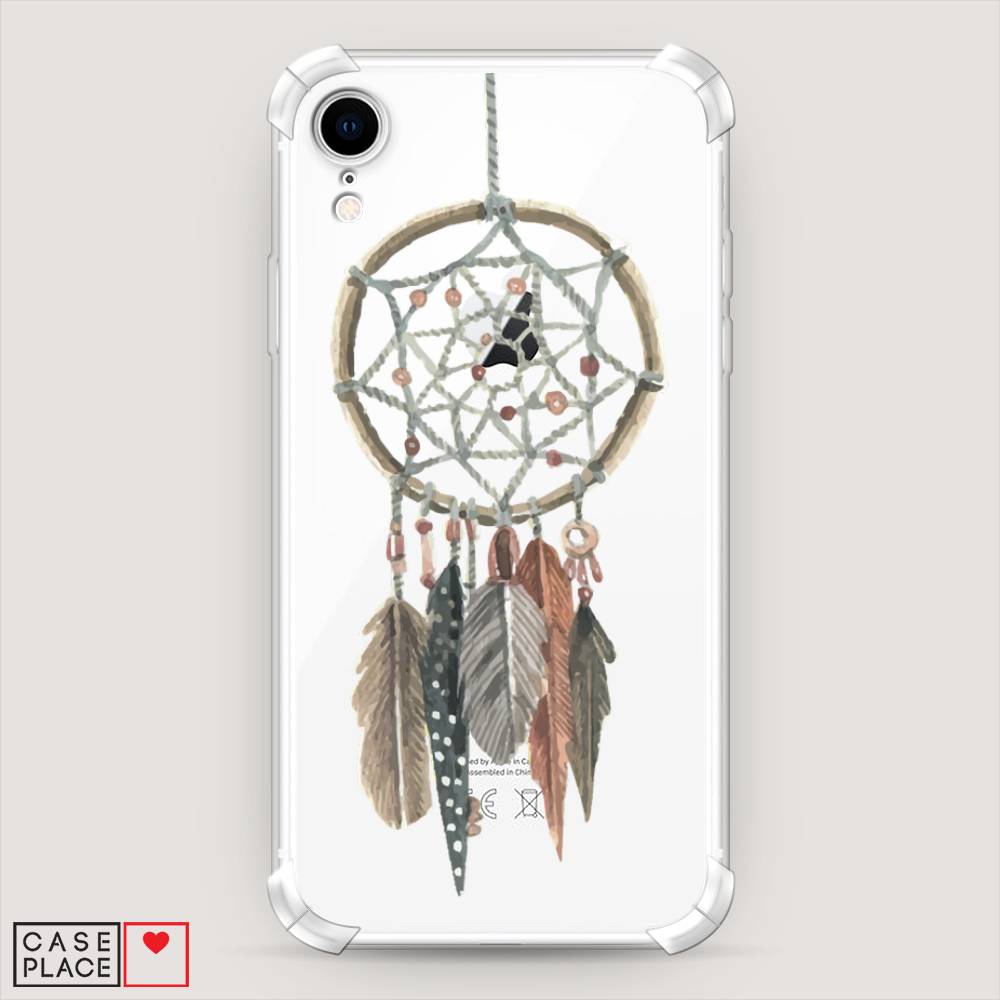 

Чехол Awog на Apple iPhone XR (10R) / Айфон XR (10R) "Ловец снов с перьями", Разноцветный, 12051-1