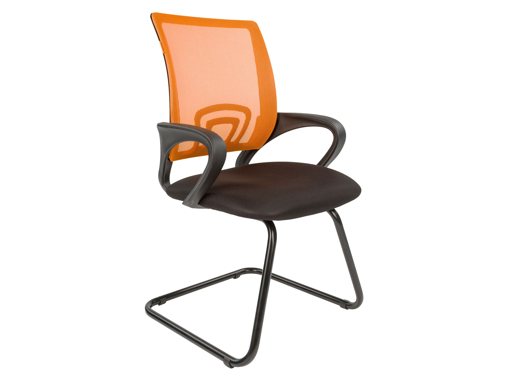 Офисный стул ТАЙПИТ-МК Chairman 696 V Оранжевый, сетчатый акрил / Черный, ткань