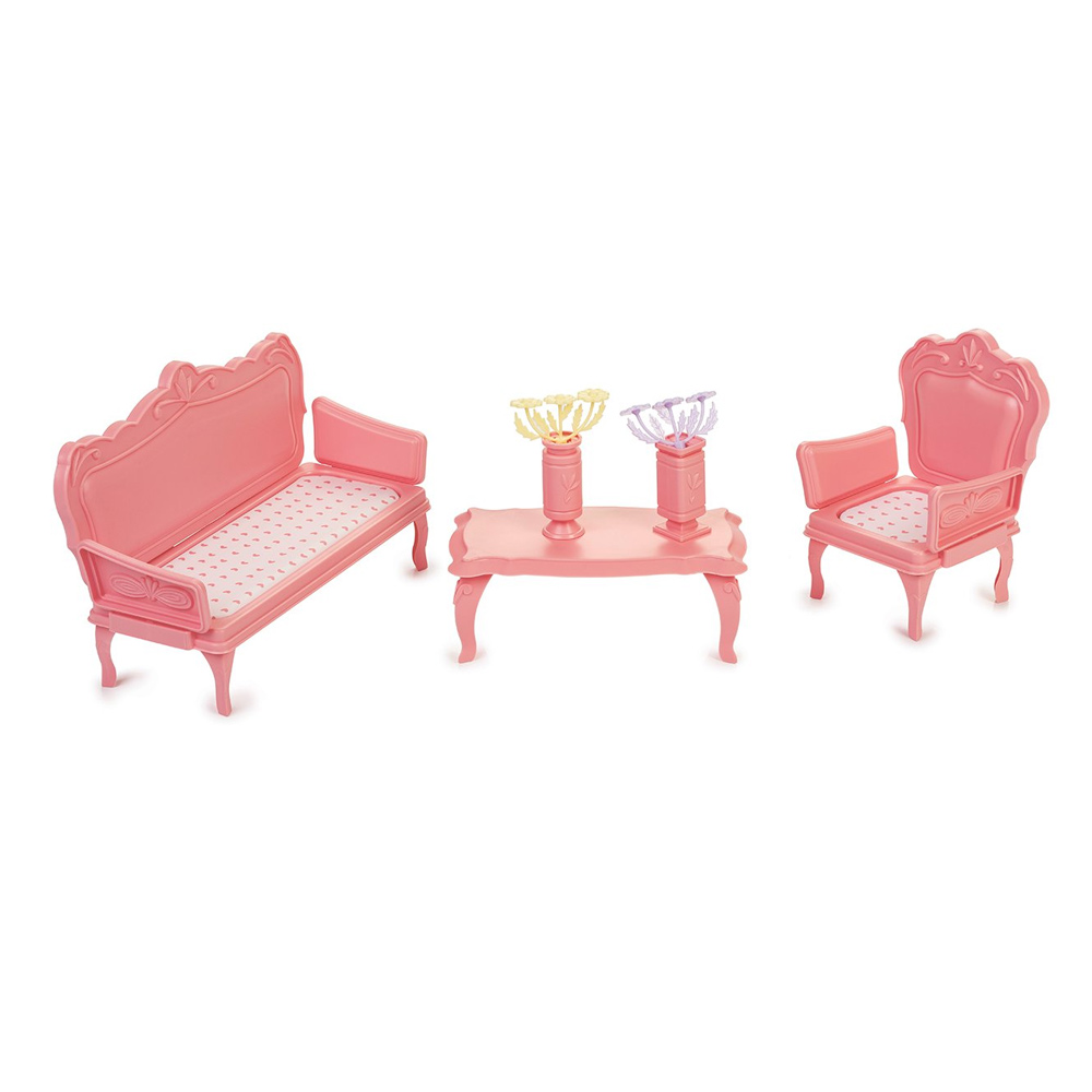 Мебель для гостиной Огонёк Маленькая принцесса, нежно-розовая С-1528