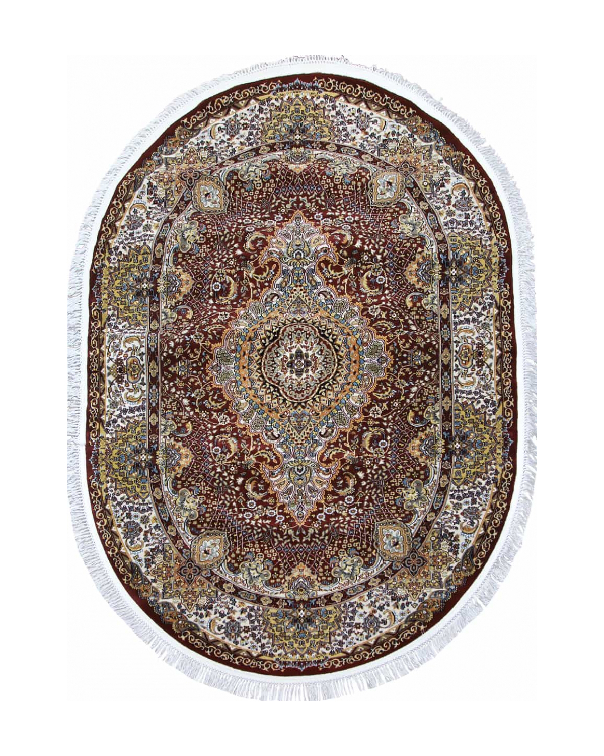 

Ковер Kitroom Plus Komsheh 160x220 овальный красный/кремовый d414