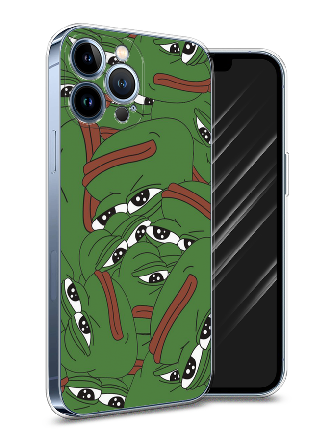 

Чехол Awog на Apple iPhone 13 Pro Max / Айфон 13 Pro Max "Печальный frog", Разноцветный, 14450-9