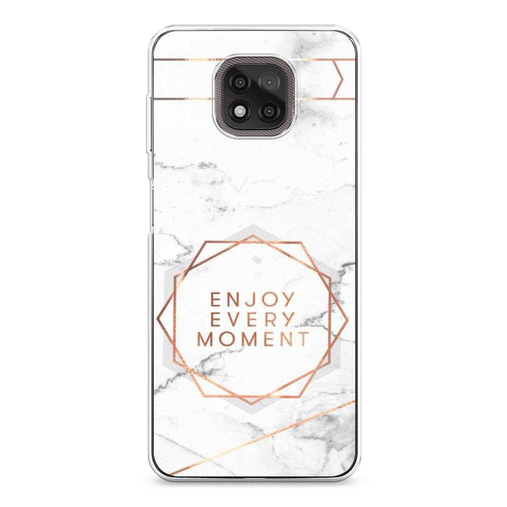 

Чехол Awog на Motorola Moto G Power 2021 "Enjoy every moment мрамор", Разноцветный, 242750-7
