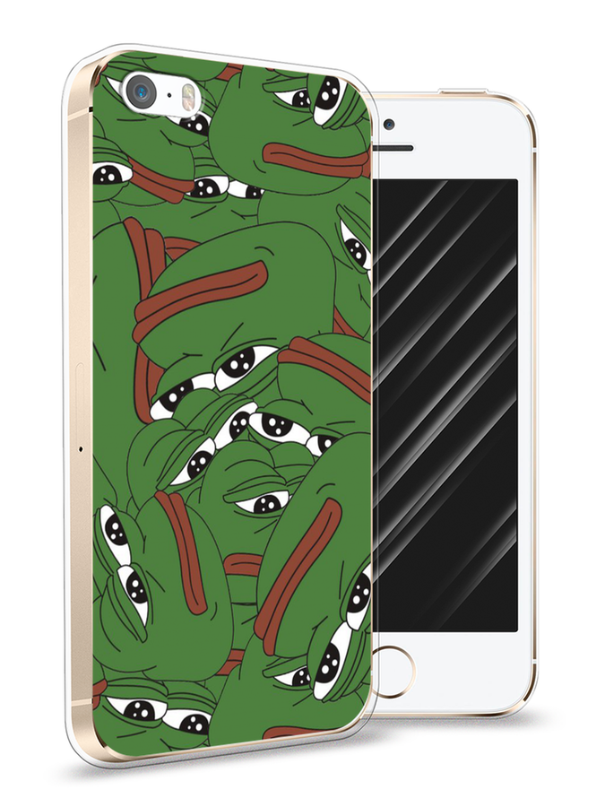 

Чехол Awog на Apple iPhone 5 / Айфон 5 "Печальный frog", Разноцветный, 10350-9