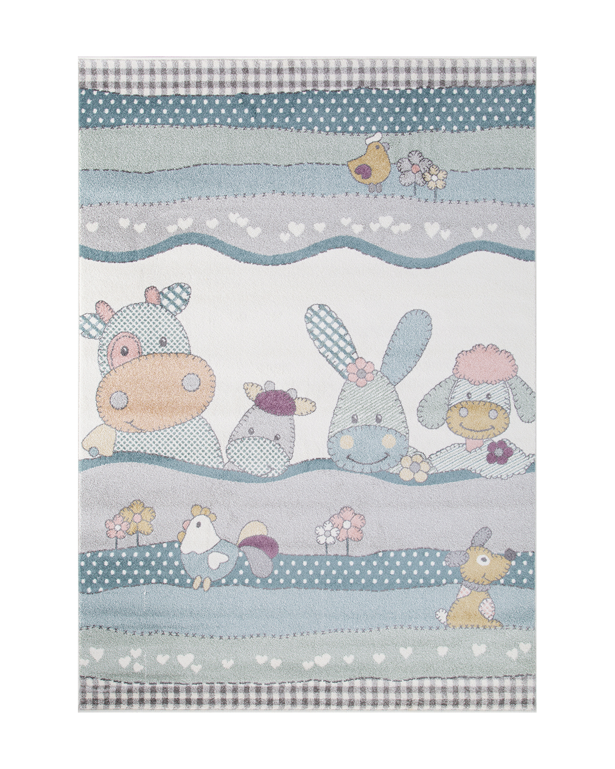 

Ковёр Merinos Sofit 80x150 прямоугольный голубой/кремовый 2484