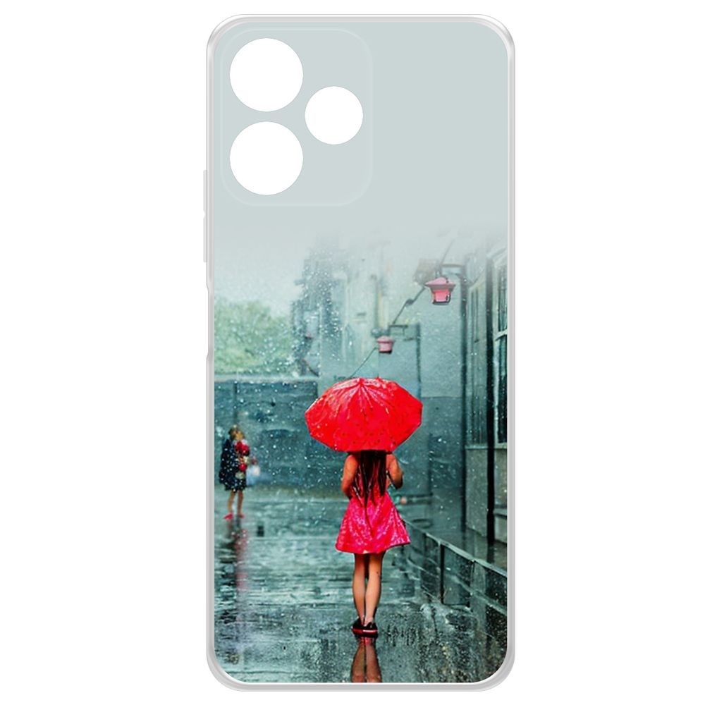 

Чехол-накладка Case Красный зонтик для Xiaomi Poco M6 Pro 5G, Прозрачный