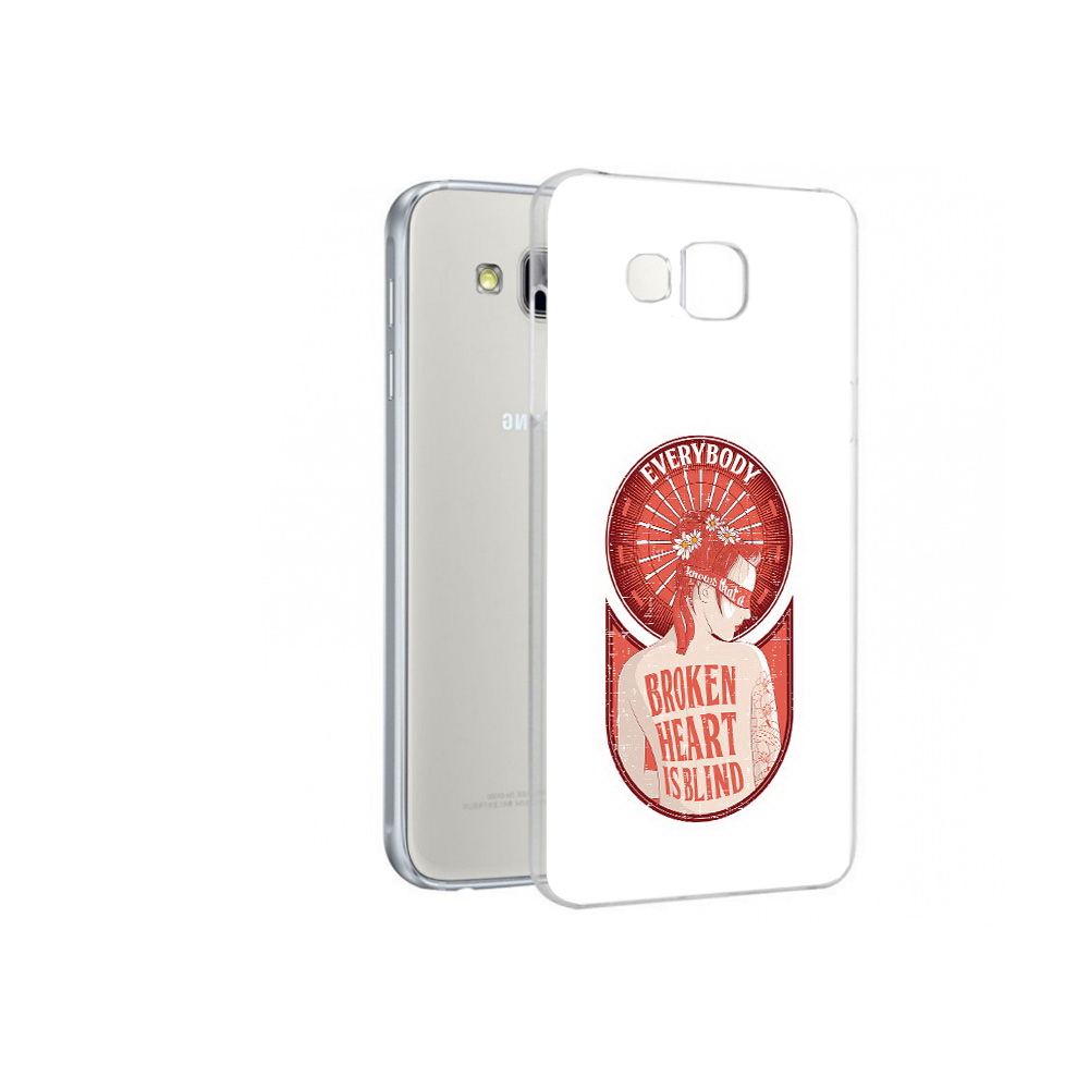 

Чехол MyPads Tocco для Samsung Galaxy A7 девушка разбитое сердце, Прозрачный, Tocco