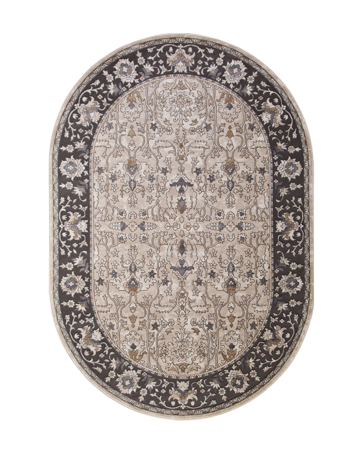 

Ковёр Merinos Serenity 200x290 овальный бежевый D741