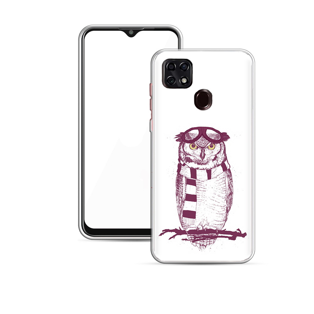 

Чехол MyPads Tocco для ZTE Blade 20 Smart сова-летчик (PT226940.456.612), Прозрачный, Tocco
