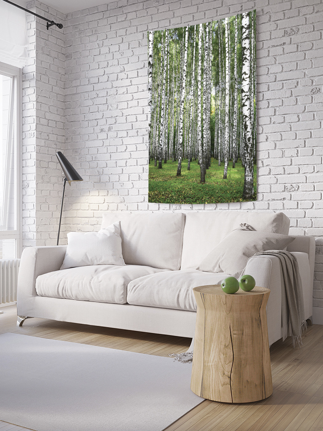

Вертикальное фотопанно на стену JoyArty Березовый край 100x150 см, Березовый край