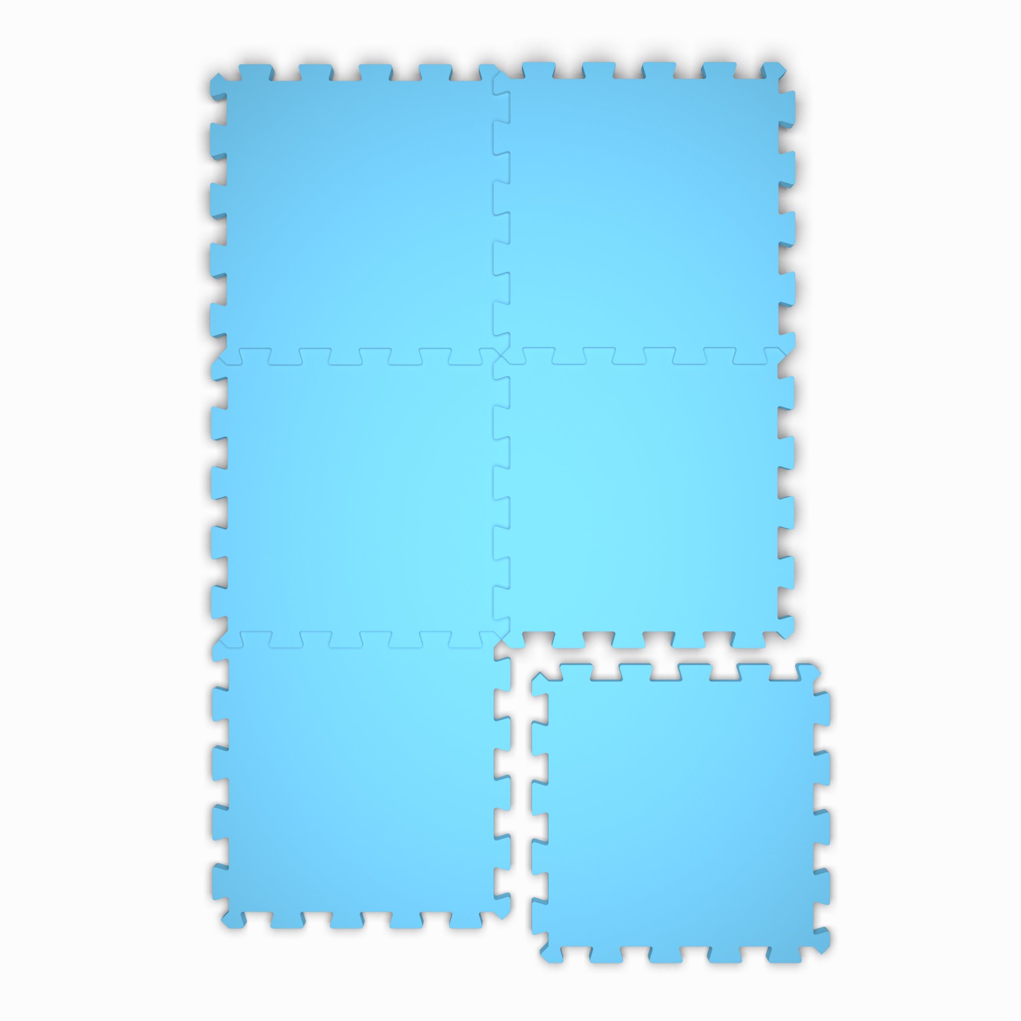Коврик-пазл El`BascoToys мягкий напольный складной Голубой 6 элементов 87х58 см напольный коврик пазл kari kids k4404