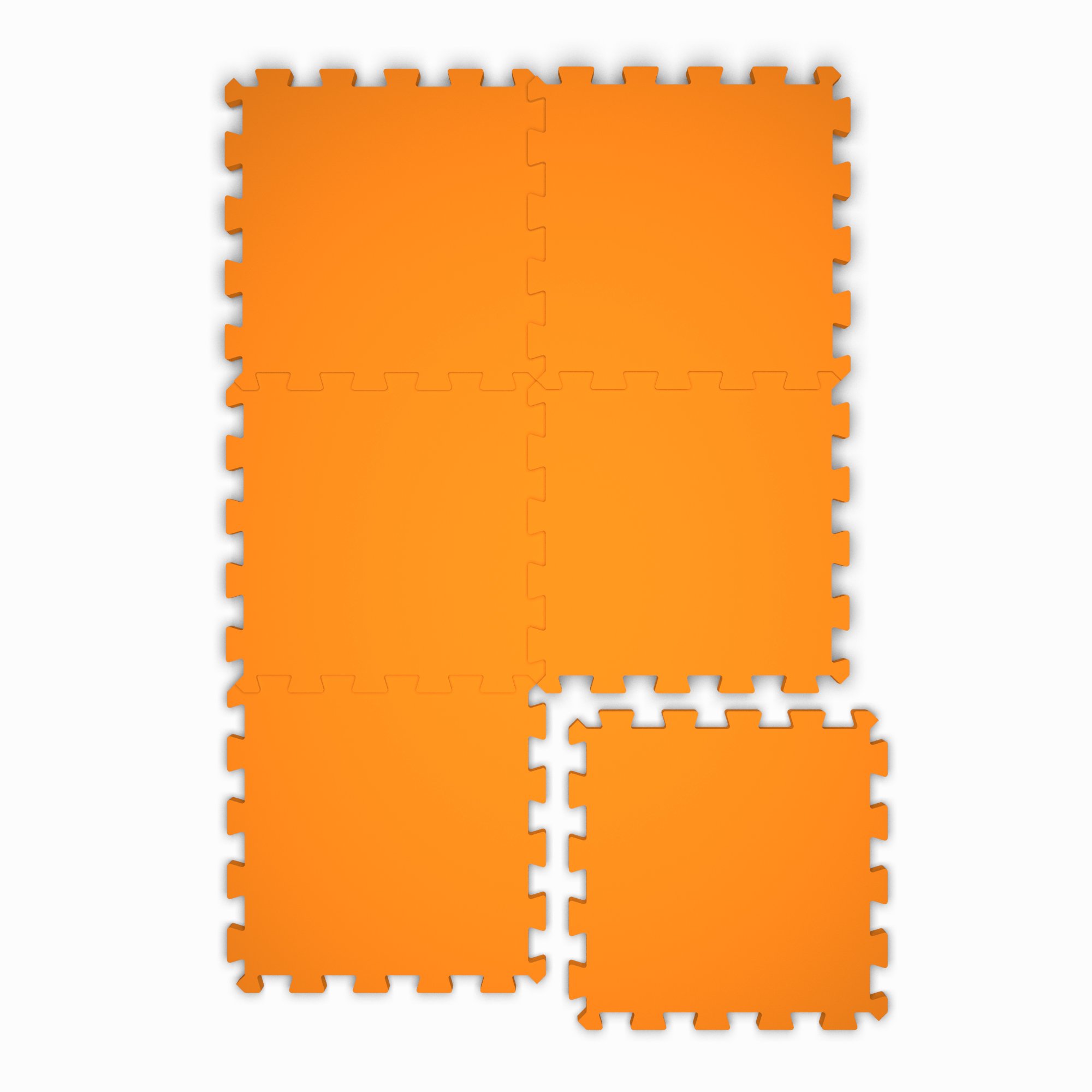 Коврик-пазл El`BascoToys мягкий напольный складной Оранжевый 6 элементов 87х58 см