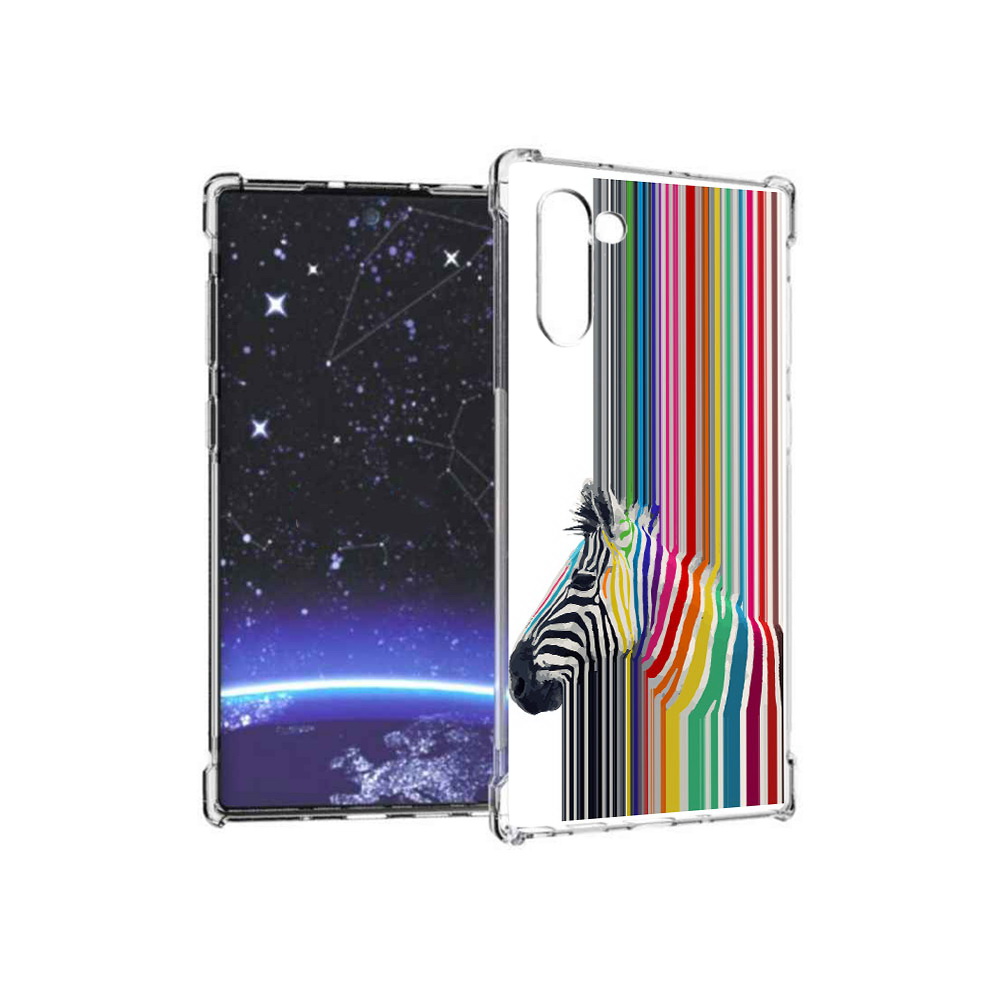 

Чехол MyPads Tocco для Samsung Galaxy Note 10 радужная зебра (PT135782.511.565), Прозрачный, Tocco