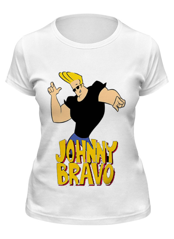 

Футболка женская Printio Johnny bravo белая M, Белый, Johnny bravo
