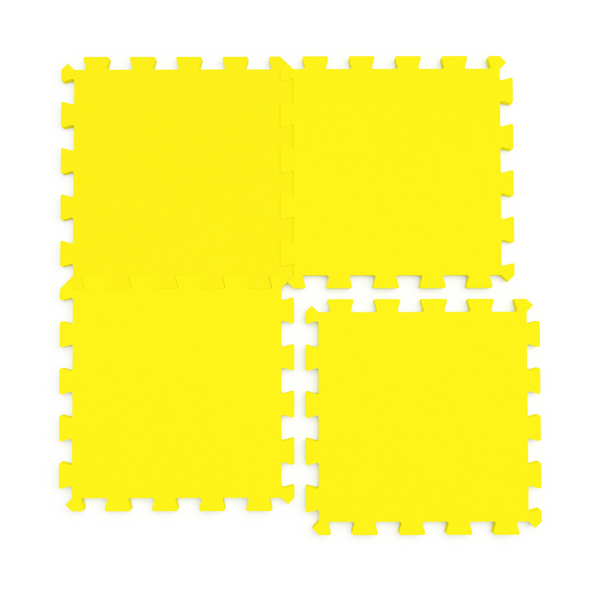 Коврик-пазл El`BascoToys мягкий напольный складной Желтый 4 элемента 88х88 см