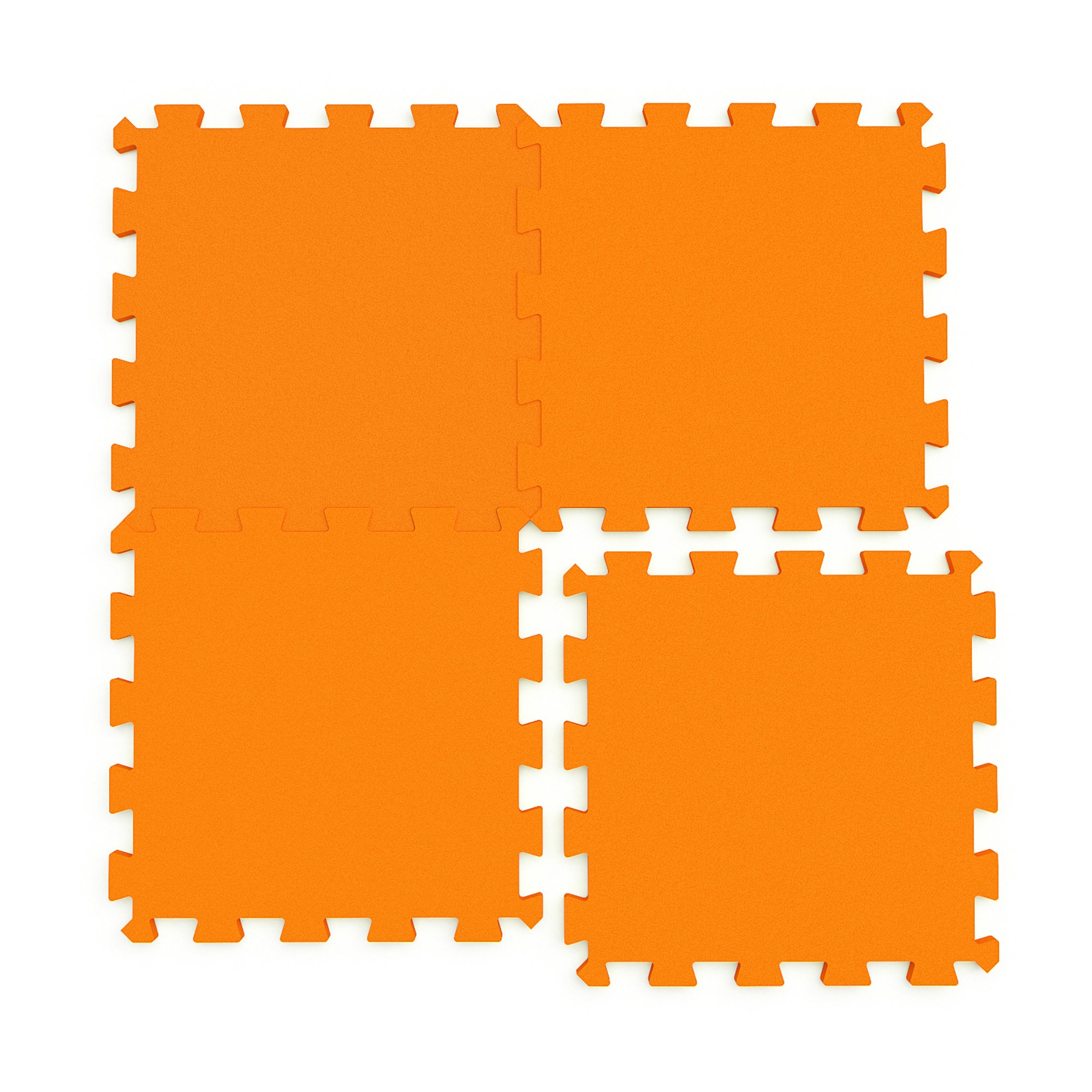 Коврик-пазл El`BascoToys мягкий напольный складной Оранжевый 4 элемента 88х88 см