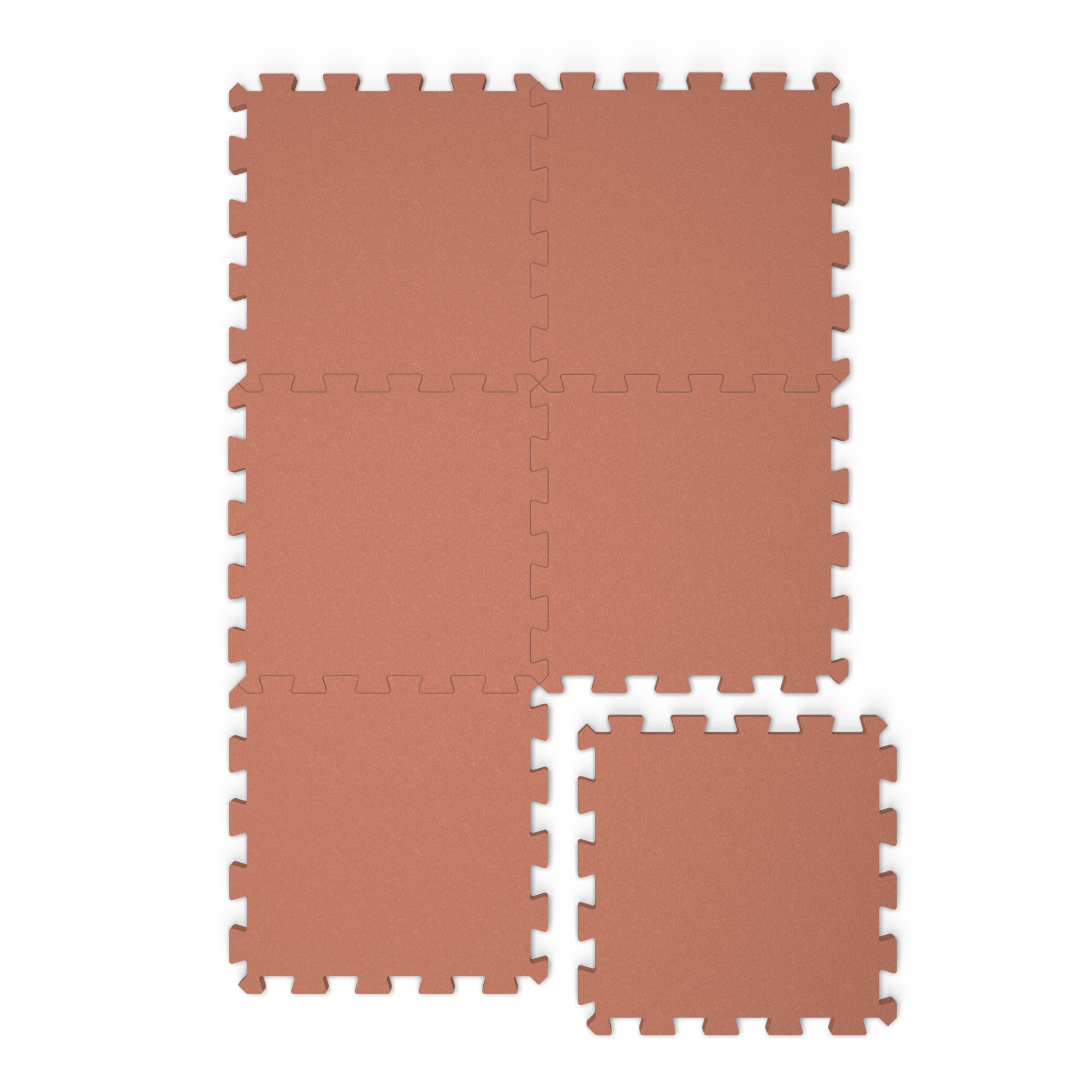 Коврик-пазл El`BascoToys мягкий напольный складной, коричневый, 6 элементов 132х88 см