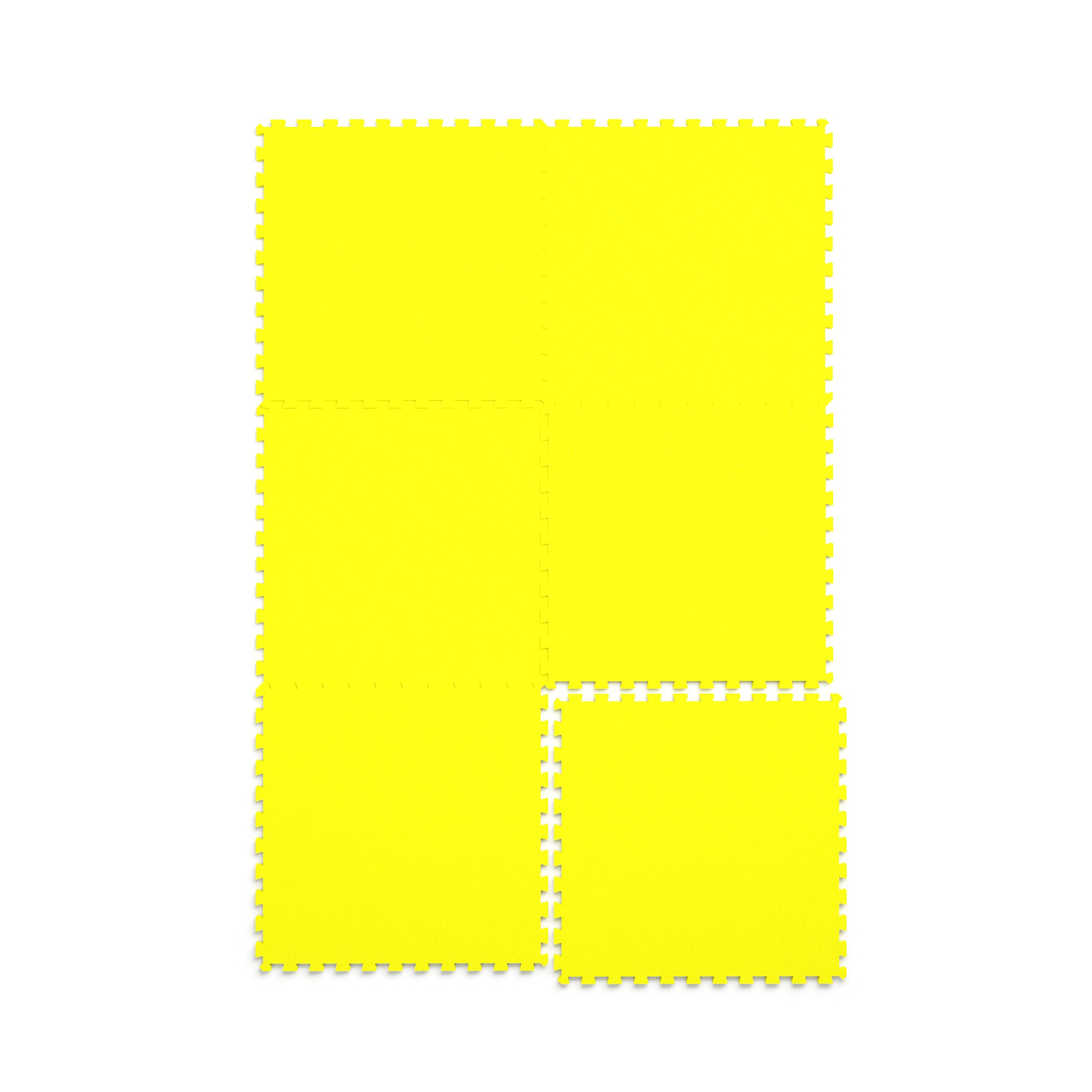 фото Коврик-пазл el`bascotoys мягкий напольный складной желтый 6 элементов 132х88 см