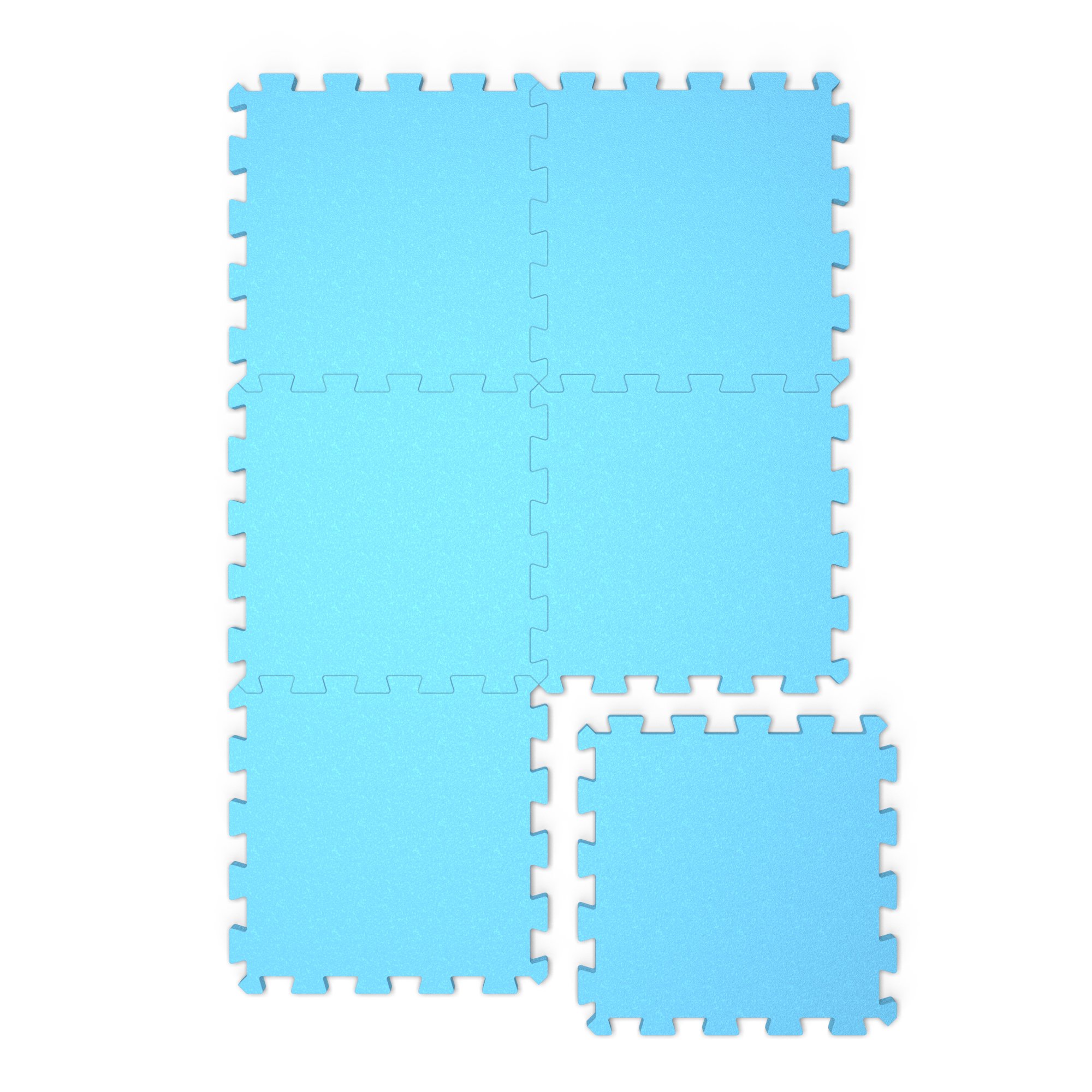 Коврик-пазл El`BascoToys мягкий напольный складной Голубой 6 элементов 132х88 см