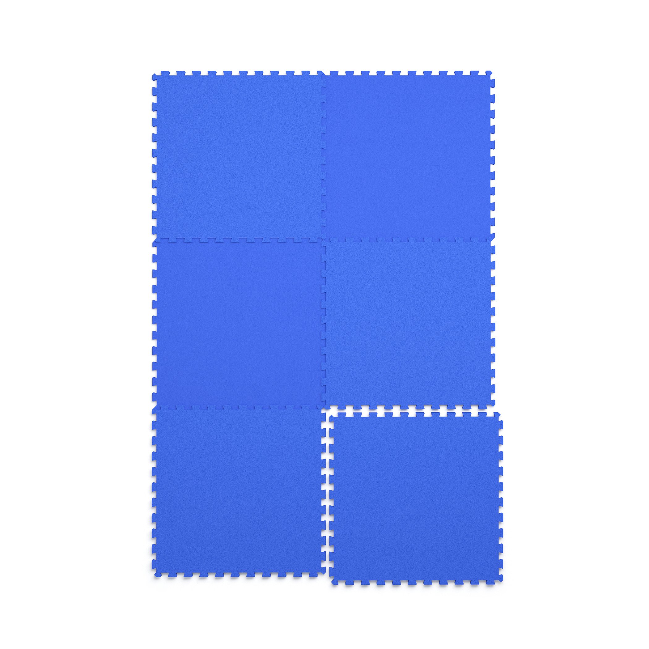 Коврик-пазл мягкий напольный El`BascoToys складной, синий, 6 элементов, 132х88 см.