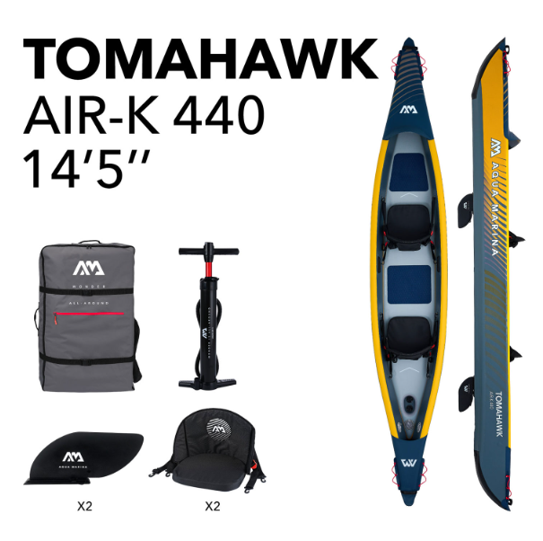 Каяк надувной AQUA MARINA Tomahawk AIR-K 440 14'5