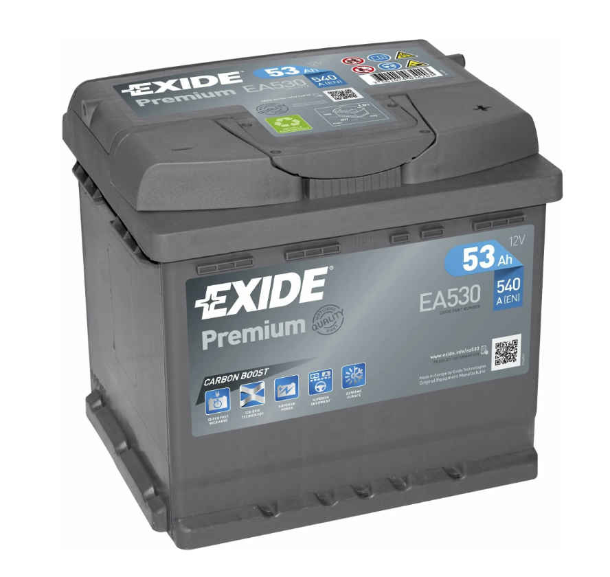 Аккумулятор Exide Premium 12V 53Ah 540A (207X175x190) Оп EXIDE арт. EA530 100058683717