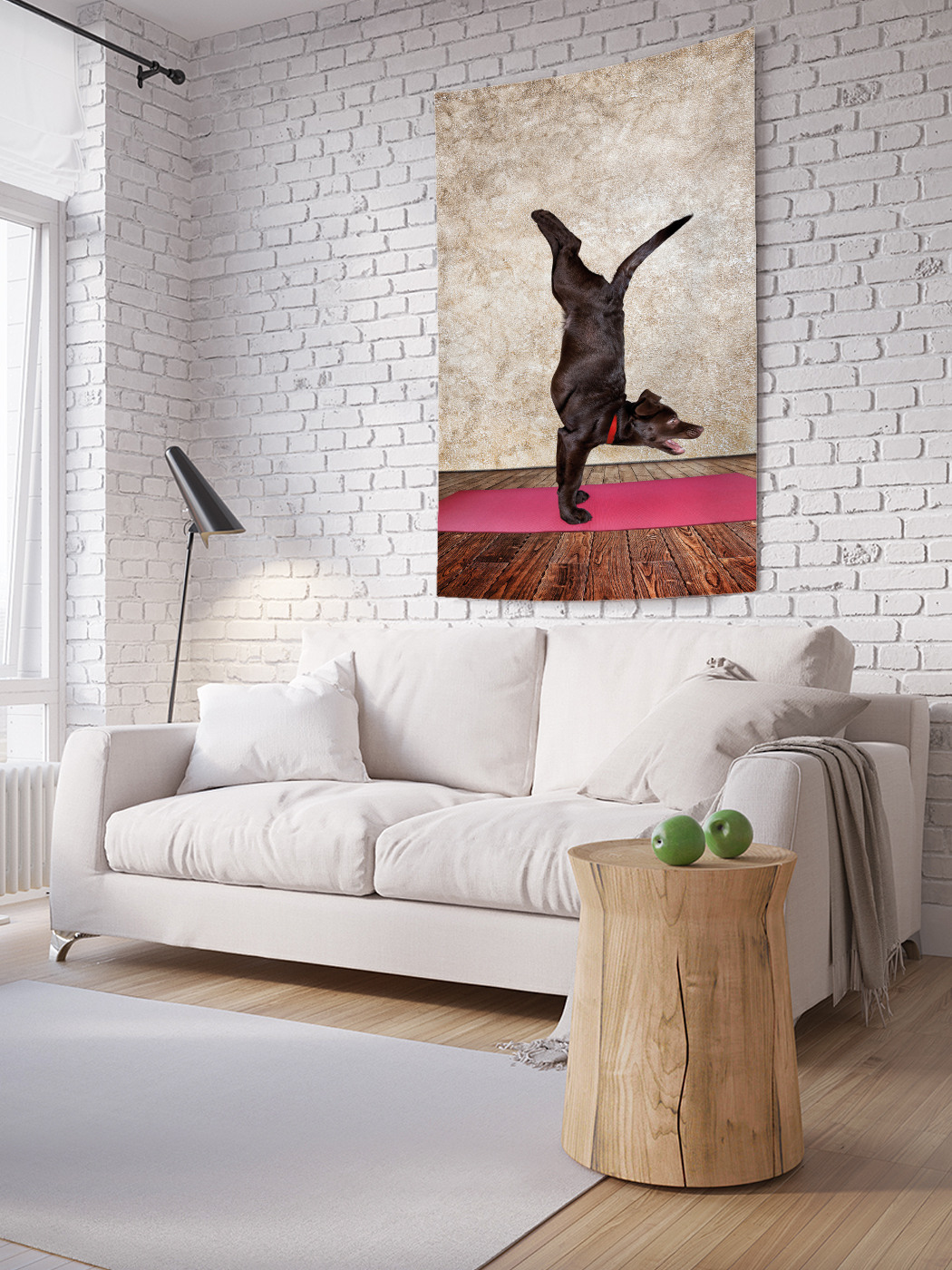

Вертикальное фотопанно на стену JoyArty Собака-йог 150x200 см, Собака-йог