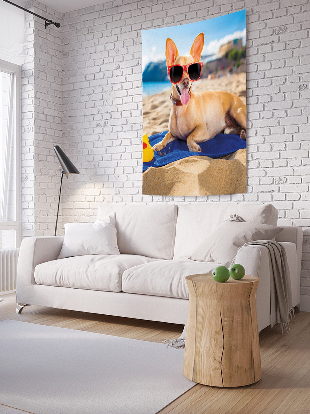 

Вертикальное фотопанно на стену JoyArty Собака-пляжник 150x200 см, Собака-пляжник