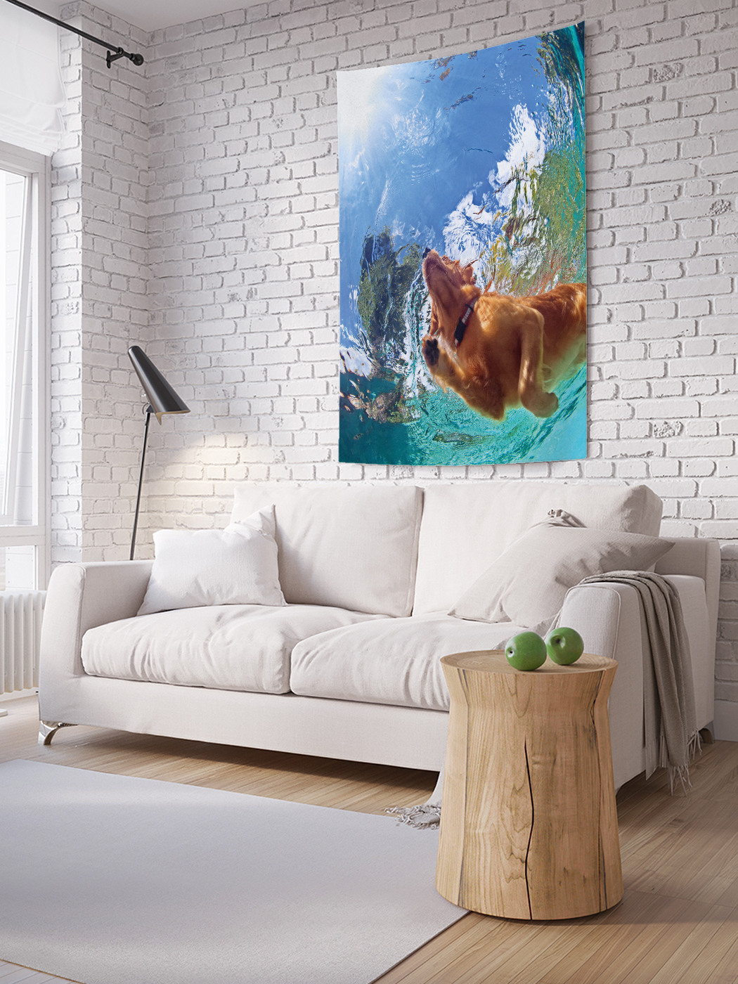 

Вертикальное фотопанно на стену JoyArty Плавание собаки 150x200 см, Плавание собаки