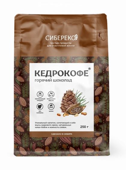 фото Кедрокофе sibereco горячий шоколад, 250 г